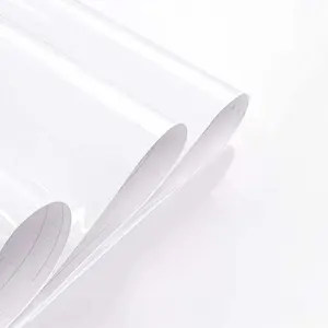 Contact Paper 40x300cm, Glossy Vinyl Film, Removable Self-Adhesive Peel & Stick Wallpaper, Paintable for Kitchen Cabinets