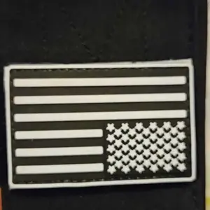 Double-Layer Phone Bag with Flag - Durable Nylon Military-Style Design, Reinforced Corners & Zippered Compartments for Hunting, Fishing, Outdoor Activities - Black, Fishing Accessory Bag, Patriotic Accessory, Sturdy Construction