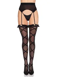 Nyla Faux Wrap Garter Belt Stockings