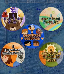 Nostalgia Fandom Buttons, FNAF Undertale Hetalia Cats Pins, Bag Accessories Cute Pins – Kawaii Accessory for Bags, Jackets, Lanyards & Gifts, Cute Collectible Decor for Fans