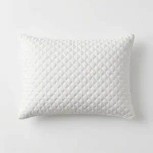 Memory Foam Pillow with Diamond Stitched Cover, Adjustable Height, Washable, Suitable for Side Sleepers and Back Sleepers, Anti-Allergy, Breathable