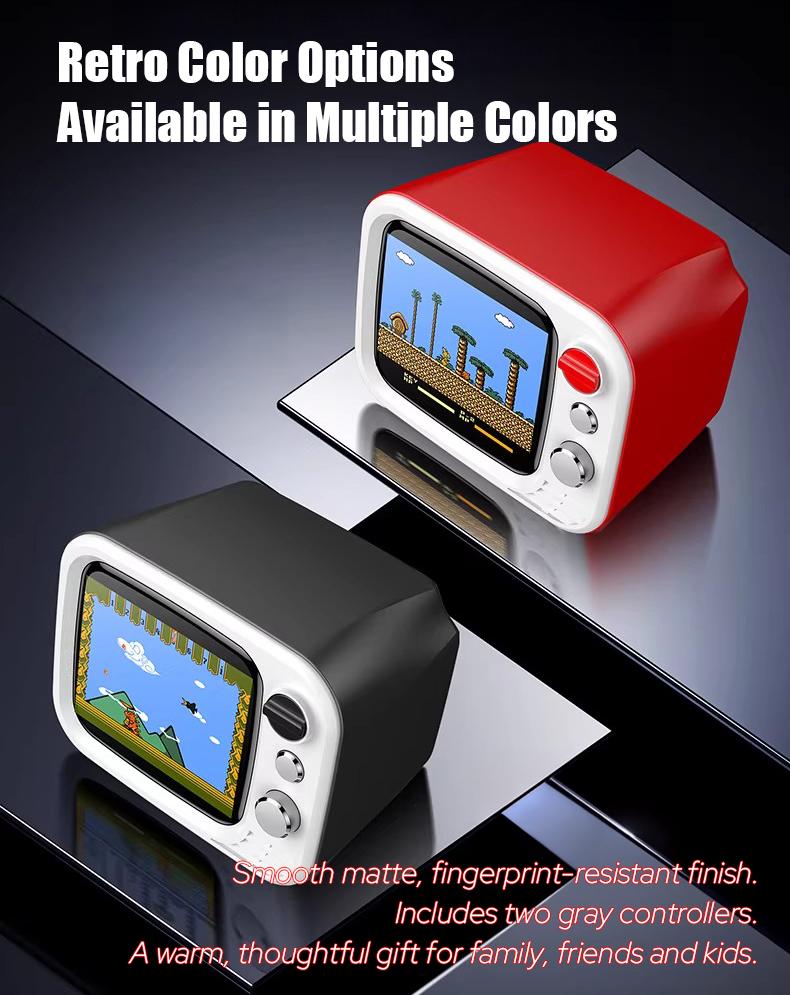 H7 Retro Game Console, 740 Classic Games, Mini TV Style with 3.5 Inch IPS Screen, Dual Wireless Controllers,​​ AV HDMI Output, for Holiday Birthday Gift