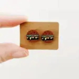 Burger Earrings
