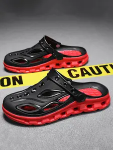 Men's Casual Plain Color Slides, Comfortable Breathable Non-slip Slippers for Beach, Fashionable Slippers for Indoor & Outdoor Wear, Boy, Affordable Slippers