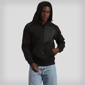 Members Only Men's Austin Zip-Up Hoodie with Soft Brushed Inside and Jersey