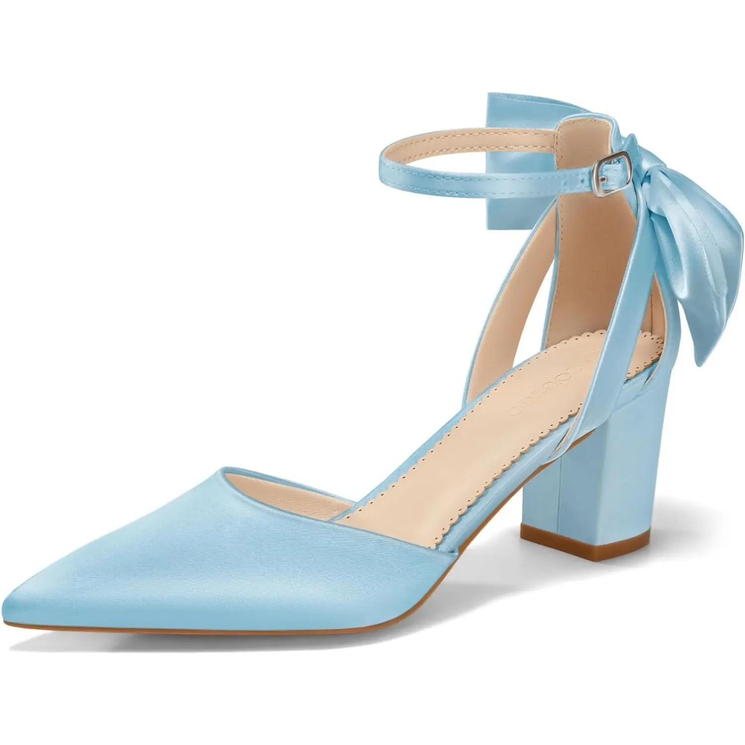 Coutgo Womens Chunky Heels Low Heel Ankle Strap D'Orsay Pumps Closed Pointed Toe Wedding Bridal Shoes tiktokshopbacktoschool Coutgo Womens Chunky Heels Low Heel Ankle Strap D'Orsay Pumps Closed Pointed Toe Wedding Bridal Shoes tiktokshopbacktoschool