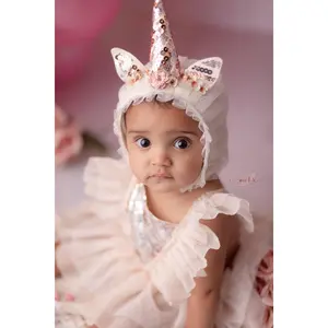 Unicorn Sequin Bonnet
