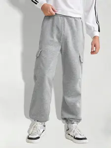 Boys Unisex Youth Sweatpants With Pockets Versatile Minimalist Trendy Street Style Casual Comfortable Breathable Workout Outdoor Running Durable Straight Leg Fleece Pants Spring Summer Autumn Winter Back to School Size 8-16 Years K-B2671  baggy  jogger