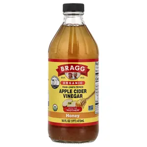 Bragg Organic Apple Cider Vinegar With The 'Mother', Honey, 16 fl oz (473 ml) Bragg Organic Apple Cider Vinegar With The 'Mother', Honey, 16 fl oz (473 ml)