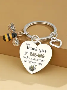 Cute Bee Keychains for Teachers, Perfect Teacher Appreciation Gifts, Ideal for Birthdays & Holidays, Thoughtful Thanks for Educators, Thank You Keychain