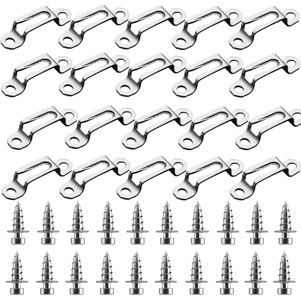 50-Pack Invisible Mount Metal Furniture Panel Connector Brackets + Screws, Hidden Channel Slide-On Screw Hooks for Cupboards/Wardrobes, Ideal for DIY Users’ Assembly Projects