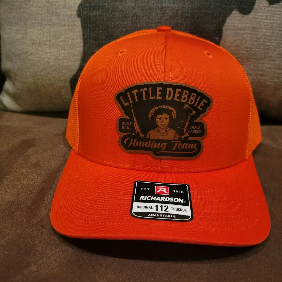 Little Debbie Hunting team hat Baseball Cap richardson 112 orange Little Debbie Hunting team hat Baseball Cap richardson 112 orange