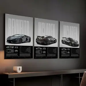 Car Poster Canvas Poster Art Wall Decor Modern Car Art for Modern Living Room Home Office Boys Room Wall Decor