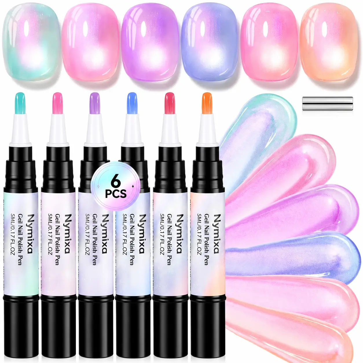 Nymixa Gel Nail Art Pen Set Create Beautiful Nails at Home Easy DIY Manicure Tool Portable Nail Polish Pen for Women