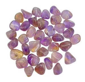 Ametrine Tumbled Crystal - Grade A - Tumbled Ametrine Stone -  Polished Ametrine Gemstone - Amethyst and Citrine - Purple Healing Crystal