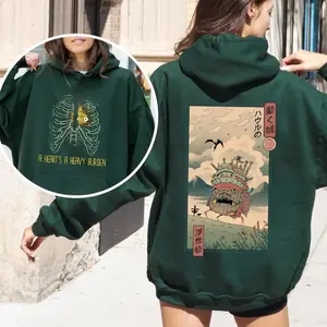 A Heart's A Heavy Burden 2 Sided Hoodie, Sweatshirt, T-shirt, Howls Moving Castle Tee