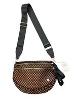 BLACK/BROWN Check woven