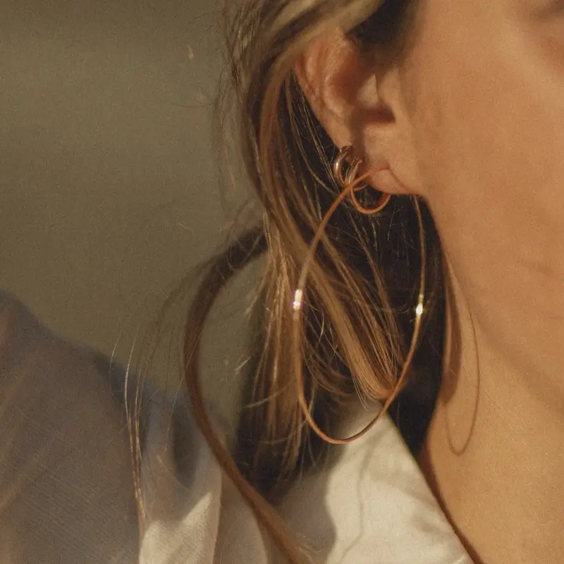 Hammered Hoop Earrings