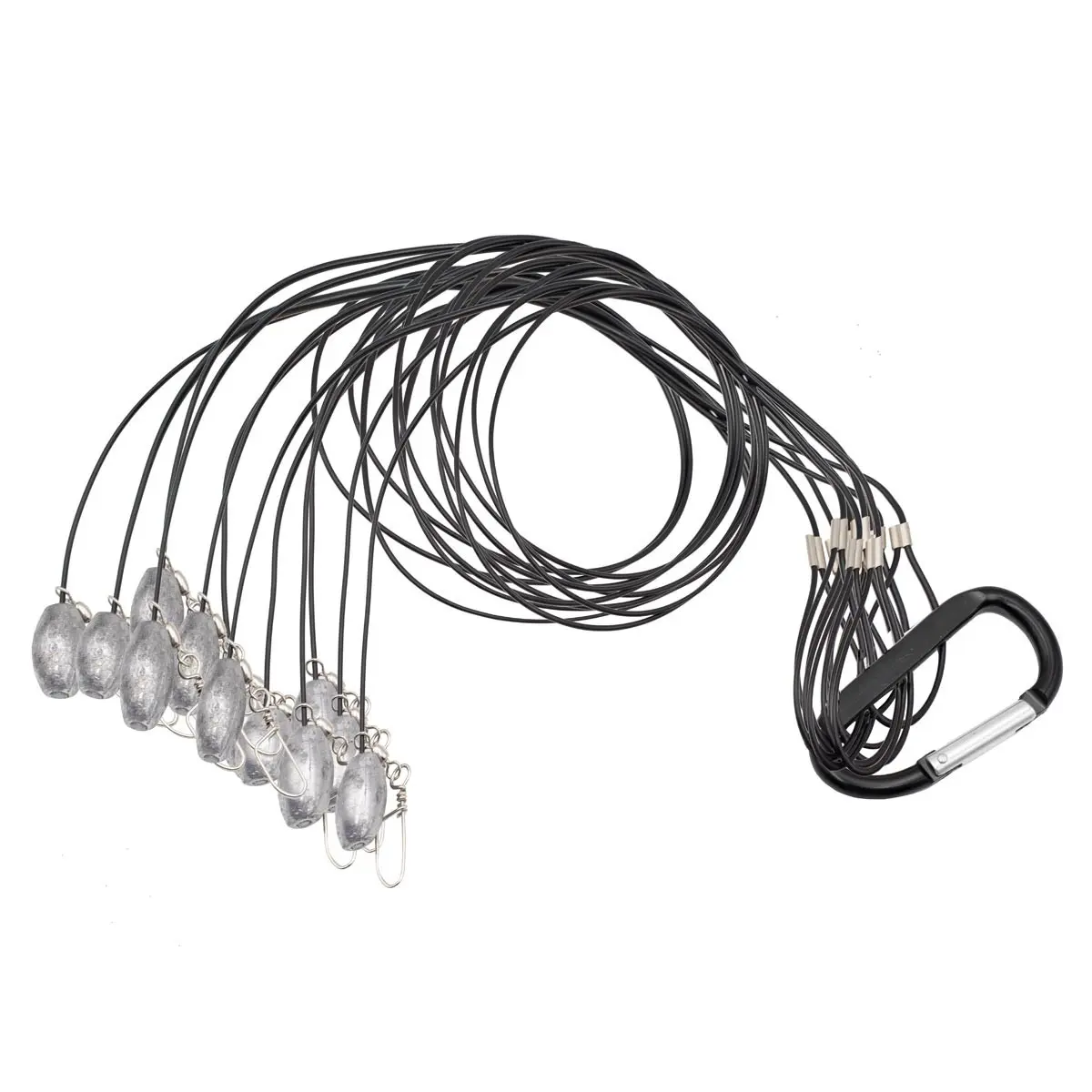 Rogers Sporting Goods Toughman 30" 3 oz. Texas Rig Decoy Anchor System, 12 Pack, Carabiner Loop, Functional Rig