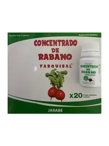 NUEVO Rabano Yodado Concentrado - Antianemico Mas Producto 20 Viales - Original - Radish Iron Rich Vitamin Supplement