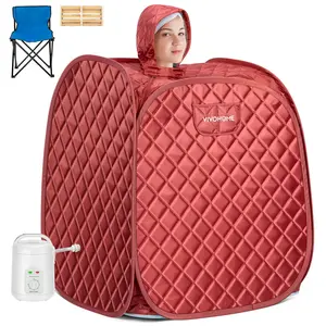 VIVOHOME Portable Personal Steam Sauna Spa with 1.8L 800 Watt Steam Generator, Foldable Chair, Home Sauna Spa Tent for Detox Relaxation