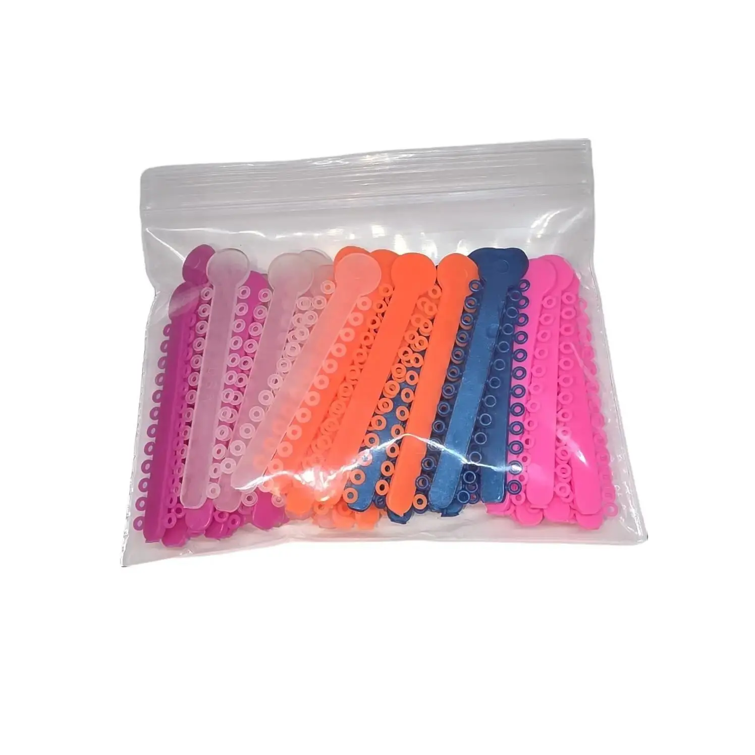 Braces elastics Orthodentalusa Corp. Orthodontic Ligature Ties 360-000 1040 pcs 40 Keys 26 Donuts Assorted Latex Free Medical Grade Polyurethane High Elasticity Made for USA - Oral