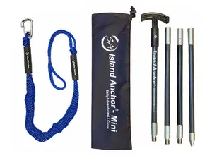 Island Anchor - Mini - 3/4" x 72" - 4 Piece -Anchor Pole Spike for PWC, Jet Ski, Kayak and Paddle Board