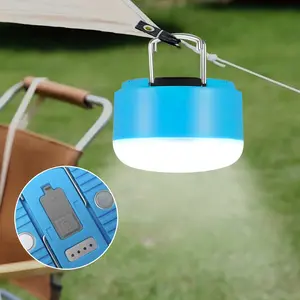 Portable LED Camping Light，Multifunctional Tent Lamp，USB Rechargeable Portable Flashlight，Tent Light with Metal Hook，Household Emergency Light, Suitable for Outdoor Activities, Camping, Fishing, And Emergency Situations