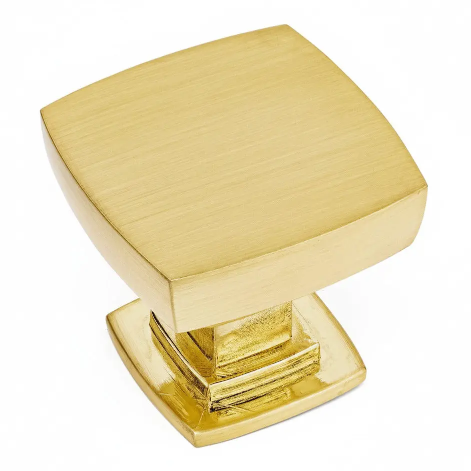 Cosmas 5232BB Brushed Brass Square Contemporary Cabinet Knob