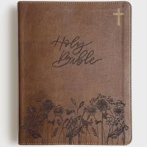 PERSONALIZED NIV Journaling Bible - Grass and Flowers - Add Your Name - CUSTOM