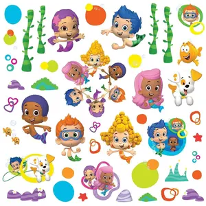 Bubble Guppies Peel And Stick Wall Decals Kids Bedroom Bathroom Wall Stickers