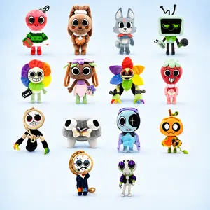 Dandy’s World Plush Dolls, Gourdy Ribecca Eclipse Astro Dandy Bobette Pebble Dyle Vee Sprout Cocoa Bassie Cute Game Character Stuffed Animal Plush Toys, Soft Collectible Gift for Fans