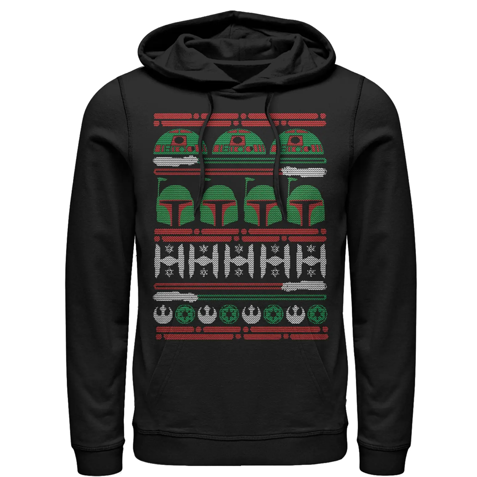 Men's Star Wars Ugly Christmas Boba Fett Pull Over Hoodie