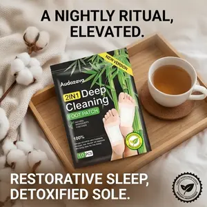 Audozava Premium Foot Detox Patches | Deep Cleansing Ritual with Organic Bamboo & Ginger | Cleansing foot patches, Night detox patches, Natural foot care.