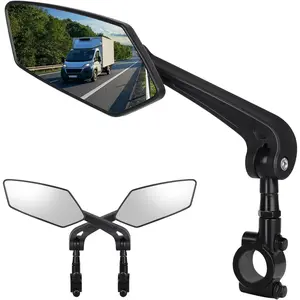 Mirror,  Mirrors of Handlebars Rotate Rearview Glass Lens, Safe Cycling  Rear View Mirror ()