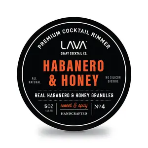 LAVA Premium All Natural Honey Habanero Rimmer, Spicy & Sweet Cocktail Rim, 6oz Screw-on Lid Container rim  dips