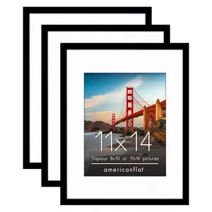 Americanflat | Black Picture Frames | Shatter-Resistant Glass | 3 Pack | Use with the Included Mats Americanflat | Black Picture Frames | Shatter-Resistant Glass | 3 Pack | Use with the Included Mats