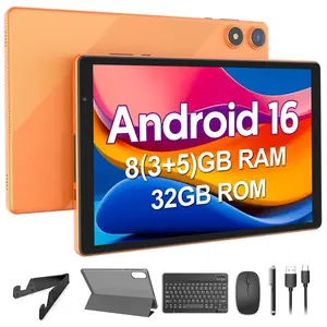 2026 New Tablet Computer, Tablet Pc, 10.0 Inch HD Display, 8GB RAM + 32GB ROM, Android 16, Five-Core Processor, Office & Learning Use, Christmas Gift