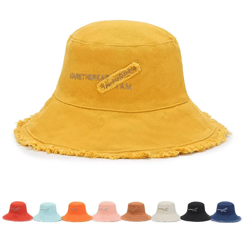 Women’s Summer Sun Hat Trendy Big Brim Fisherman Cap Washed Street Style Fashion Hat