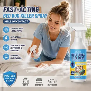 Bed Bug Lice and Mite Killer Spray for Dorm Bedroom & Mattress  Fast-Acting  Non-Staining  Kills on Contact