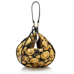 Pre-owned VERSACE Leather Shoulder Bags Limited Edition Satin Amplified Medusa Hobo