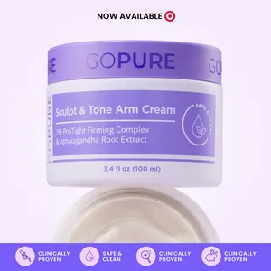 GOPURE Sculpt & Tone Arm Cream with 7% ProTight Firming Complex & Ashwagandha Root Extract Daily Hydrating Moisturizer for Loose Skin Repair GOPURE Sculpt & Tone Arm Cream with 7% ProTight Firming Complex & Ashwagandha Root Extract Daily Hydrating Moisturizer for Loose Skin Repair