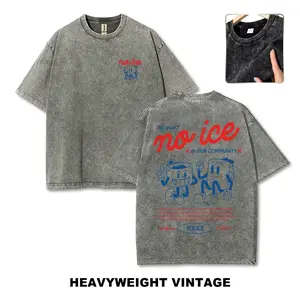 No People Illegal Anti ICE Oversize Unisex Washed T-Shirt for Women and Men's Unisex Fit Batik Cotton Oversize Streetwear Menswear  Super Soft Pre-Shrunk