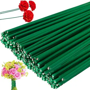 100 count 14 Inch 2mm Dark Green Iron 18 Gauge Floral Stems Wire for Artificial  Arrangements, DIY Crafts, Wedding Parties, Garden Decoration