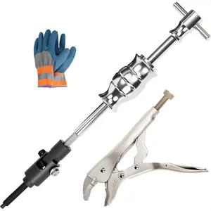 Cybertron Tools Locking Pliers Slide Hammer Puller Set, 9.8 in Locking Pliers 2 lb Slide Hammer with Quick Release Swivel Connector, Vise Grip Slide Hammer for Nail Bolt Pin Seal CV Axle Removal Tool