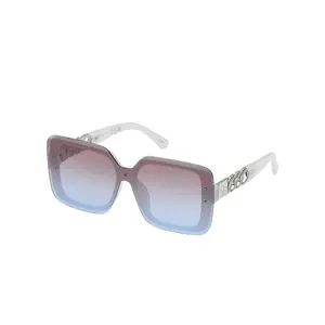 Glamorous Square Shield Sunglasses in White
