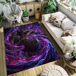 iridescent heart rhythm Stylish and creative printed rugs, hallway/balcony rugs, bathroom/entrance doormats, home décor, living room/bedside rugs, Halloween/Christmas/birthday gifts.