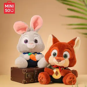 [New Year's gift] MINISO Disney Zootopia Series Plush Toys - Nick and Judy, Cute Decorative Items, Perfect for Gifting
