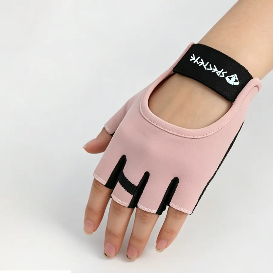 Bike Gloves Workout Gloves for Men Women with Anti-Slip Shock-Absorbing Pad, Light Weight Half-Finger Cycling Gloves for Weightlifting, Fitness, Exercise, Training