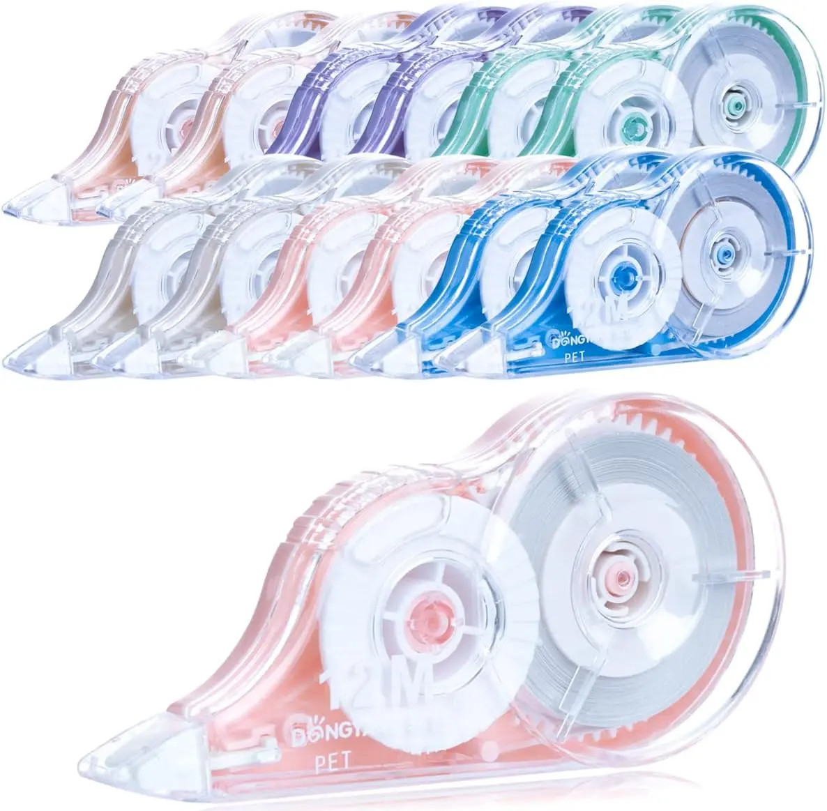 Correction Tape, 12 Pack Correction Tape Dispenser, Easy to Use Applicator for Instant Corrections, Study Supplies and Office Products, 144mx5mm